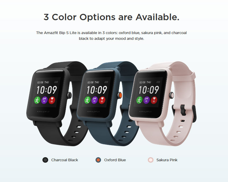 amazfit bip s lite blue